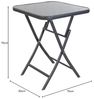 Bistrotisch Klapptisch wetterfest Dunkelgrau Glas / Metall 60x60xH70cm Bild 3