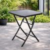 Bistrotisch Klapptisch wetterfest Dunkelgrau Glas / Metall 60x60xH70cm Bild 2