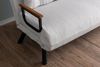 Dmora Schlafsofa 2 Sitze Merak 133x78 cm Weiß Stauraum Bild 5