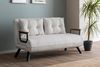 Dmora Schlafsofa 2 Sitze Merak 133x78 cm Weiß Stauraum Bild 2