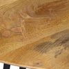 DRW Couchtisch aus Holz mit Metallfuß in Natur und Schwarz, 80 x 80 x 45 cm Bild 3