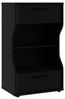 Forte Pittsfield Kommode Regal Schwarz mit mehrfarbiger RGB-LED Beleuchtung, per App steuerbar – Gaming Raum Deko & Jugendzimmer & Kinderzimmer Möbel, mit 2 Schubladen, 65 × 107 × 42 cm Bild 4