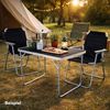 Campingtisch schwarz klappbar mit Tragegriff Alu L70xB50xH59cm Bild 4