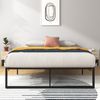 Zinus Lorelai Bett 120x190 cm – Bettgestell 35,5 cm Höhe mit Stauraum unter dem Bett – Plattformbett aus Metall – Schwarz Bild 4