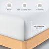 Buymax® Topper Spannbettlaken 160x200 cm Spannbetttuch 100% Baumwolle Jersey für Matratzentopper bis 12 cm Matratzenhöhe Bettlaken für Boxspringbett Topper, Weiß Bild 3