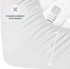 Buymax® Topper Spannbettlaken 160x200 cm Spannbetttuch 100% Baumwolle Jersey für Matratzentopper bis 12 cm Matratzenhöhe Bettlaken für Boxspringbett Topper, Weiß Bild 4