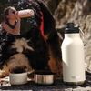 ASOBU Trinkflasche Dog Bowl Buddy Edelstahlflasche mit 2 Näpfen Weiß, 1 Liter Bild 2
