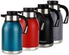 Michelino 2.0L Thermoskanne Doppelwandig Getränkespender Isolierkanne Kanne Kaffee Tee Teekanne Rot Bild 2