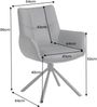 riess-ambiente Drehstuhl SIGNATURE schwarz - Echtleder, Metall, drehbar, mit Armlehne (Einzelartikel, 1 St), 360° drehbar & mit Taschenfederkern - ideal für Esszimmer & Büro Bild 3