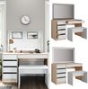 Schminktisch Sherry Weiß/Sonoma 120 cm mit LED Spiegel und Hocker Vicco Bild 2