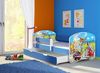 ACMA Kinderbett Jugendbett mit Einer Schublade und Matratze Blau mit Rausfallschutz Lattenrost II 140x70 160x80 180x80 (36 Feuerwehr, 180x80 + Bettkasten) Bild 2