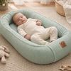 Babynestchen Neugeborene – Babynest aus Waffelpique Baumwolle – Nestchen Baby für Babybett & Kinderbett – Babykokon Tragbar – OEKO-TEX zertifiziert – Zubehör Babybett - Schmutzige Minze Waffelpique Bild 2