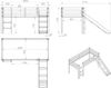 Vipack 'Pino' Spielbett weiß, inkl. Rutsche mit Vorhang 'Birdy' Bild 3