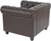 Luxus Sessel Loungesessel Relaxsessel Chesterfield Kunstleder ~ runde Füße, braun Bild 5