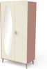 habeig Kinderkleiderschrank Kleiderschrank mit Spiegel, 187x95x52 cm Kinderzimmer Inklusive Ganzkörperspiegel Bild 5