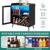 YITAHOME Kleiner Barschrank mit LED-Lichtern, Acryltür & Weinregal, Kaffeebar mit Getränkehaltern, Sideboard für Hausbar, Esszimmer, Wohnzimmer oder Küche, Schwarz Bild 5