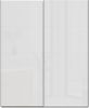 Forte SOPHISTISPACE Kleiderschrank 170, moderner Schwebetürenschrank, 2-türig, Einlegeböden, Kleiderstange, Holzwerkstoff, Weiß Hochglanz, 170,3 cm breit x 210,5 cm hoch x 62,9 cm tief Bild 4