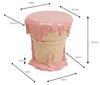Kare Design Sitzhocker Ice Cream, Pink, Ø37 cm, EIS-Motiv, Waffel, 110kg Belastbarkeit, Hocker, Dekoobjekt, Wohnzimmer Bild 3