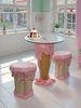 Kare Design Sitzhocker Ice Cream, Pink, Ø37 cm, EIS-Motiv, Waffel, 110kg Belastbarkeit, Hocker, Dekoobjekt, Wohnzimmer Bild 2