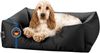 BedDog 'LUPI' Hundebett, waschbar, mit Rand, Cordura / Microfaser-Velours, THE-ROCK (schwarz/grau), L 55 x B 40 x H 17 cm Bild 2