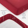 Blumtal® Spannbettlaken 80x200 2er Pack - Spannbettlaken Microfaser - Oekotex zertifiziertes Bettlaken 80x200 cm - Spannbettlaken 80x200 cm 2er Pack - Spannbettücher 80x200 cm - Aurora Red - Rot Bild 3