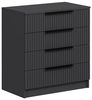 Dmora Kommode Theemin 72 x 42 x 77 cm Schwarz 7 Schubladen Bild 3