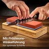 Praknu Schleifstein Schleifstein Messer 1000/6000 - Wetzstein für Messer mit rutschfestem, Anfänger geeignet mit Bambushalter, Schleifhilfe und Silikonunterlage Bild 4