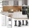 Mikrowellenschrank Fame-Line Weiß Hochglanz 60 cm Vicco Bild 3
