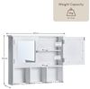 Bath Vida Milano Badezimmer-Spiegelschrank mit 2 Türen, mit Aufbewahrungsfächern, Wandmontage, weiß Bild 2