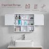 Bath Vida Milano Badezimmer-Spiegelschrank mit 2 Türen, mit Aufbewahrungsfächern, Wandmontage, weiß Bild 4
