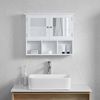 Bath Vida Milano Badezimmer-Spiegelschrank mit 2 Türen, mit Aufbewahrungsfächern, Wandmontage, weiß Bild 3