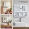 Bath Vida Milano Badezimmer-Spiegelschrank mit 2 Türen, mit Aufbewahrungsfächern, Wandmontage, weiß Bild 5