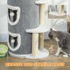PawHut Kratztonne mit Höhle, Spielball, Plüschrand, Sisal-Kratzbäumen, oberem Bett, (mehrstöckig Kratzbaum, 1-tlg, 101 cm hoch Katzentonne), für Katze bis 6 kg, Grau Bild 5