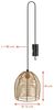 Spetebo Deckenleuchte LED Hängeleuchte in Rattan Optik für Außen und Innen - 18 x 16 cm, LED fest integriert, warm weiß, Garten Deko Beleuchtung warm weiß mit Timer Bild 2