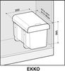 Abfallsammler schwarz 2x 16 Einbau EKKO. 20 Mülleimer 2er Küchen Mülltrennung Bild 3