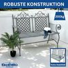 DanDiBo Gartenbank Wetterfest 2 Sitzer Metall Grau 120 cm 96592 Sitzbank Eisen Bank Garten Antik Parkbank Bild 4
