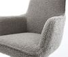 Drehstuhl Heira-Flex mit Armlehnen Bouclé Silbergrau Kreuzgestell breit Effektfinish Titan 360° drehbar Wippfunktion Taschenfederkern Bild 5
