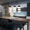 LED Pendelleuchte, Glas teilsatiniert, H 110 cm Bild 2
