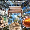 Outsunny Schaukelstuhl Schaukelbank aus Holz, Schwingbank mit Armlehne, 2 Sitzer (Holzbank, 1 St), bis 240 kg belastbar, Verkohlt, 105 x 88 x 74 cm Bild 5