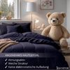 Cozyor Bettwäsche extra dick, weich, top Reissverschluss 135x200 155x200 155x220 200x200, Mikrofaser, 3 teilig, dunkelblau Ocean, Bettbezug + Kissenbezug 40x80, für Allergiker, weich Bild 3
