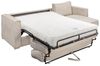 Vente-unique - LORETO Sofa SamtStoff Beige - B 223 cm152 cm x H 90 cm x L 298 cm Bild 3