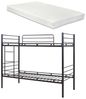 Metall-Etagenbett Bevapis mit 2 Matratzen 90x200 cm Schwarz [en. casa] Bild 4