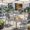 Raburg Bistrostuhl Outdoor-Stapelstuhl mit Armlehnen, Polyrattan, Alugestell, Vita (Set, 10 St), hochwertiges Doppelrohr-Aluminium-Gestell, bis 150 kg Bild 2