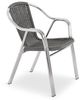 Raburg Bistrostuhl Outdoor-Stapelstuhl mit Armlehnen, Polyrattan, Alugestell, Vita (Set, 10 St), hochwertiges Doppelrohr-Aluminium-Gestell, bis 150 kg Bild 4