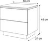 Lookway Nachttisch AURORA II KASCHMIR mit Beinen und LED-Beleuchtung (1x Nachttisch), Breite: 50 cm Bild 3