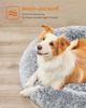 Feandrea Hundebett flauschig, Katzenbett, Donut Kissen, waschbar, Polsterung in der Mitte herausnehmbar, Langer Plüsch, 90 cm Durchmesser, Ombré-Grau PGW041G01 Bild 3