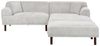 Ecksofa 3-Sitzer HOLT Stoff Hellgrau mit Ottomane linksseitig Bild 5