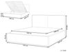 Bett mit Stauraum MOISSAC 180 x 200 cm Stoff Hellgrau Bild 3