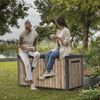 Keter Gartenbox "Sierra" 643L 144x70x73 cm Holzoptik Pinie Deckel bis 272 kg belastbar, Wasserfest, abschließbar Bild 5