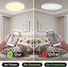LQWELL® Deckenleuchte LED Deckenlampe, 1,6CM Ultradünn Rund Flach IP44 Wasserfest Badlampe 24W 3000K 2500LM Modern für Wohnzimmer Badezimmer Schlafzimmer Küche Balkon Keller Büro, 300 * 16mm Bild 4